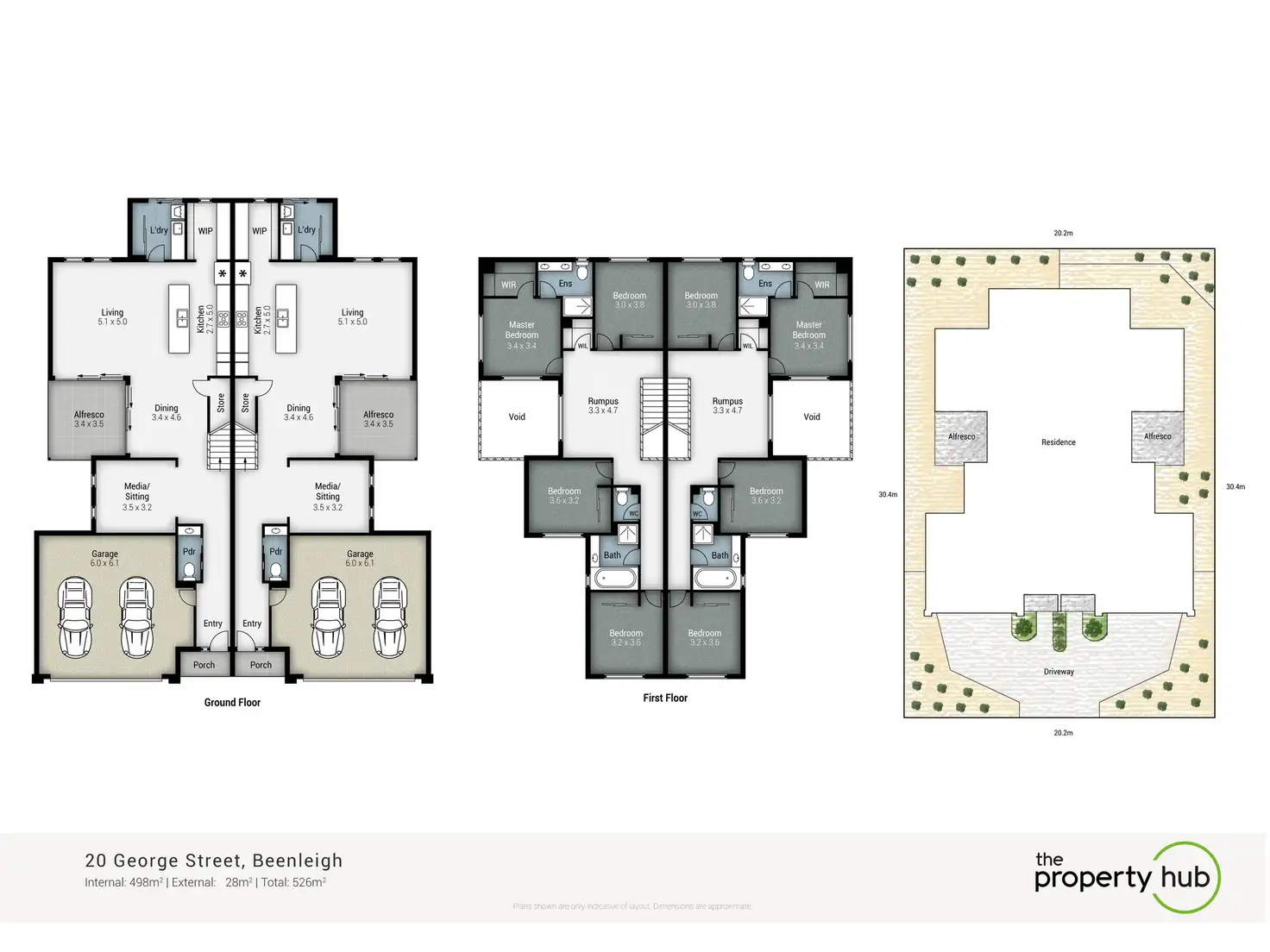 Floorplan of Homely semi-detached listing, 1/20 George Street, Beenleigh QLD 4207