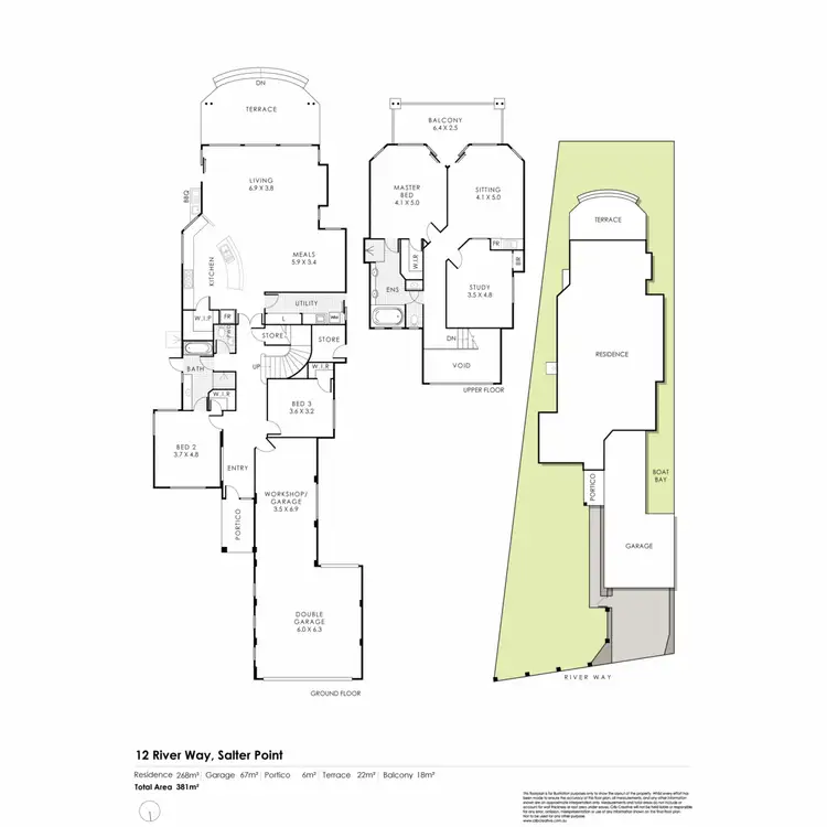 Floorplan of Homely house listing, 12 River Way, Salter Point WA 6152