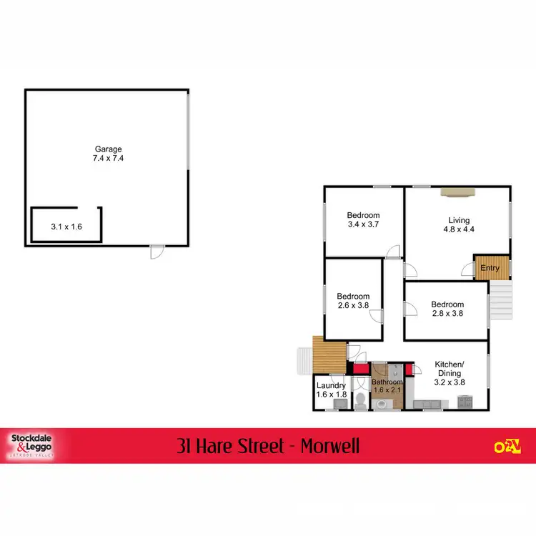 Floorplan of Homely house listing, 31 Hare Street, Morwell VIC 3840