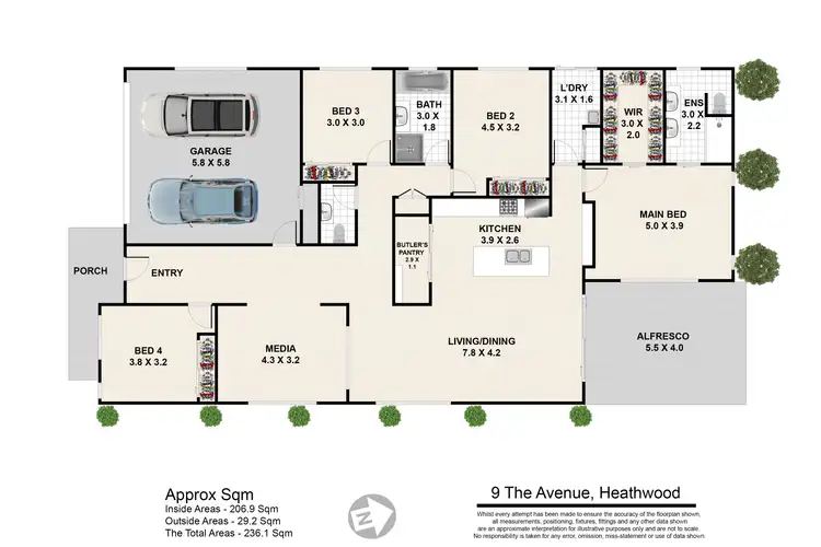 Floorplan of Homely house listing, 9 The Avenue, Heathwood QLD 4110
