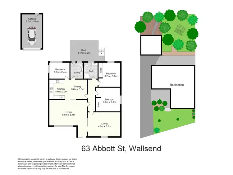 Floorplan of Homely house listing, 63 Abbott Street, Wallsend NSW 2287