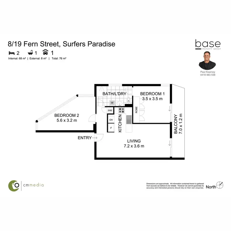 Floorplan of Homely unit listing, 8/19 Fern Street, Surfers Paradise QLD 4217