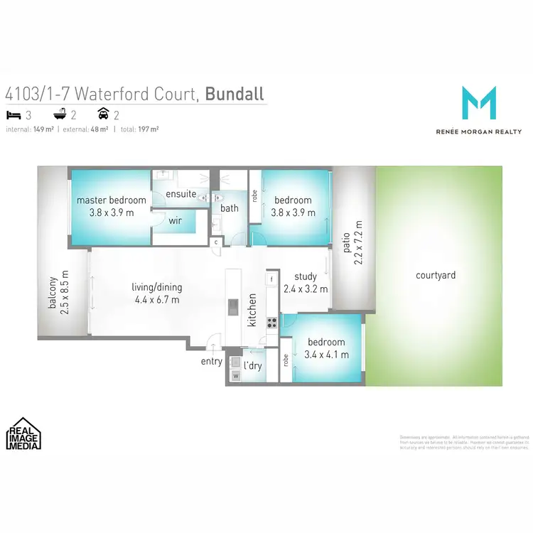 Floorplan of Homely apartment listing, 4103/1-7 Waterford Court, Bundall QLD 4217