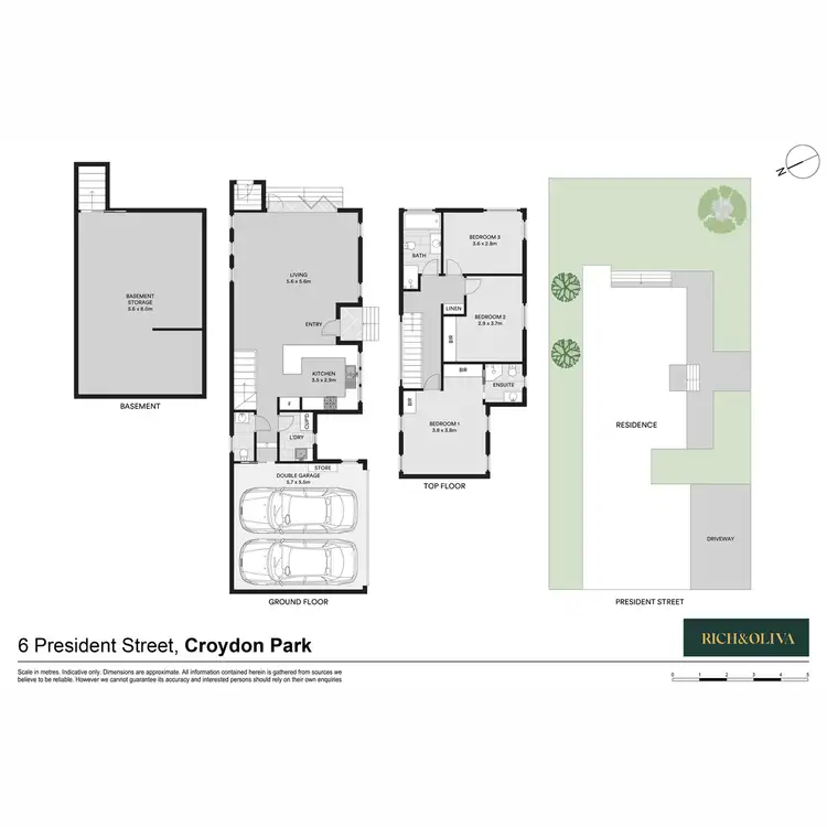 Floorplan of Homely semi-detached listing, 6 President Street, Croydon Park NSW 2133