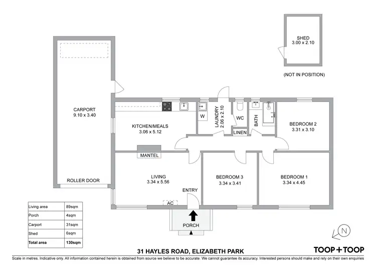 Floorplan of Homely house listing, 31 Hayles Road, Elizabeth Park SA 5113