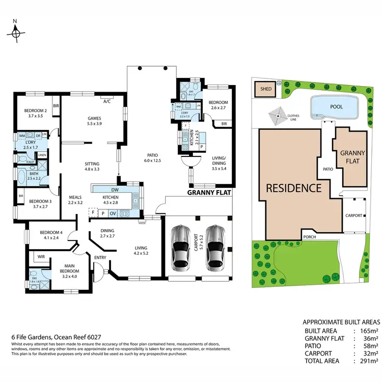Floorplan of Homely house listing, 6 Fife Gardens, Ocean Reef WA 6027