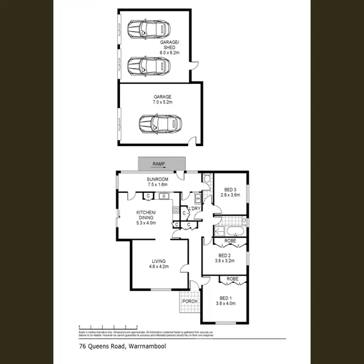 Floorplan of Homely house listing, 76 Queens Road, Warrnambool VIC 3280