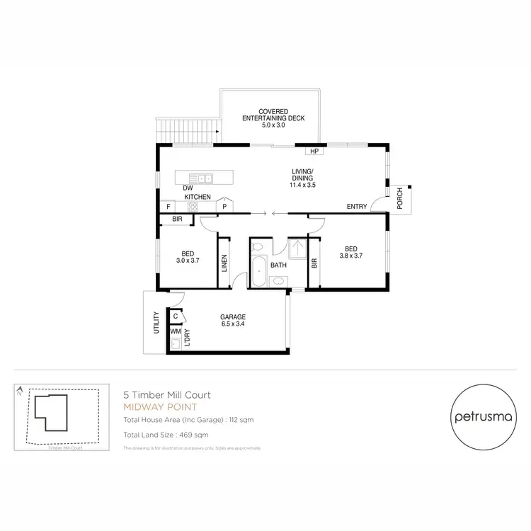 Floorplan of Homely house listing, 5 Timber Mill Court, Midway Point TAS 7171
