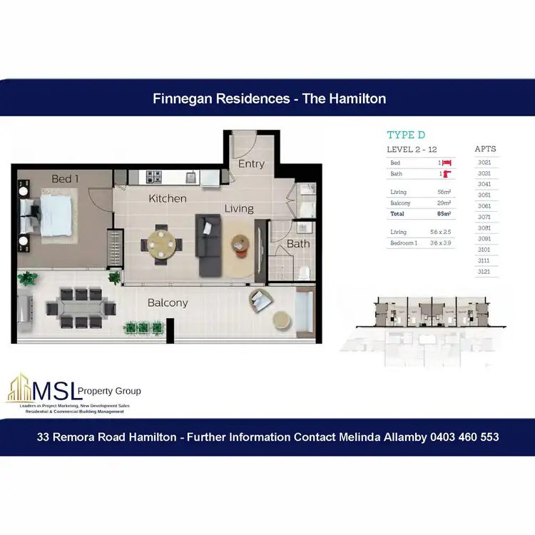 Floorplan of Homely apartment listing, 3021/33 Remora Road, Hamilton QLD 4007
