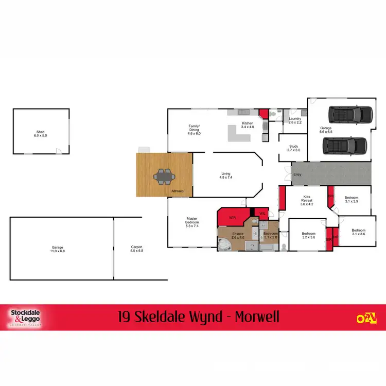 Floorplan of Homely house listing, 19 Skeldale Wynd, Morwell VIC 3840