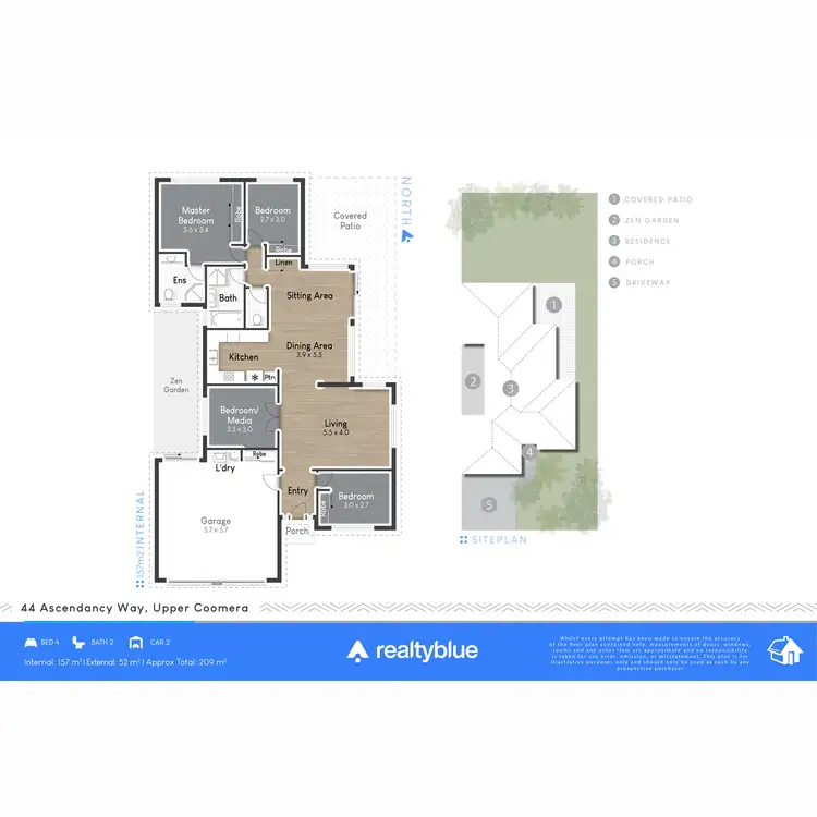 Floorplan of Homely house listing, 44 Ascendancy Way, Upper Coomera QLD 4209