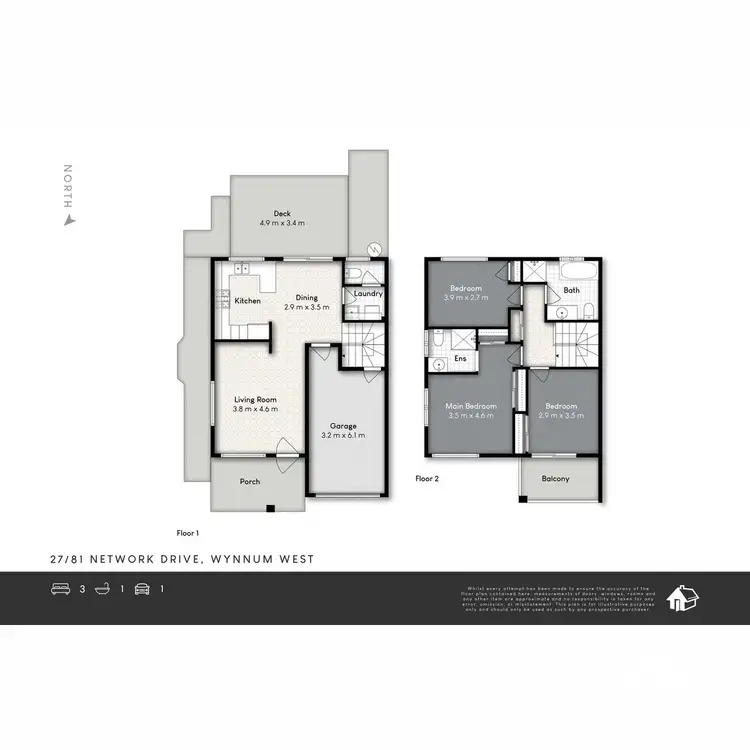 Floorplan of Homely townhouse listing, 27/81 Network Drive, Wynnum West QLD 4178