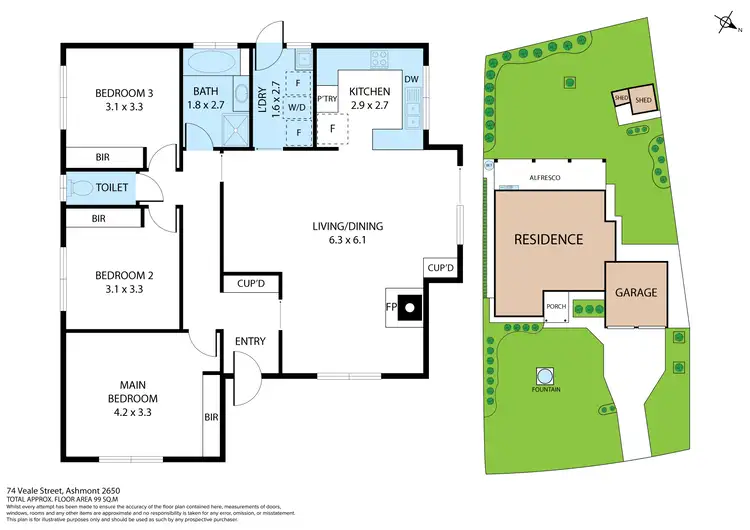 Floorplan of Homely house listing, 74 Veale Street, Ashmont NSW 2650