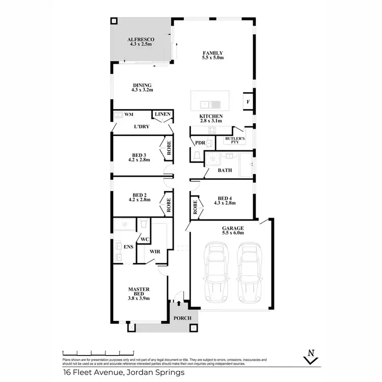 Floorplan of Homely house listing, 16 Fleet Avenue, Jordan Springs NSW 2747
