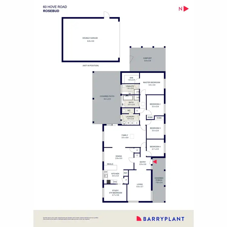 Floorplan of Homely house listing, 60 Hove Road, Rosebud VIC 3939