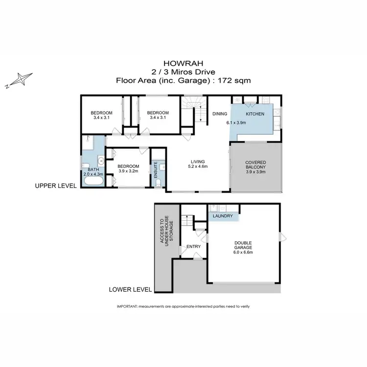 Floorplan of Homely house listing, 2/3 Miros Drive, Howrah TAS 7018