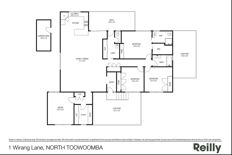Floorplan of Homely house listing, 1 Wirang Lane, North Toowoomba QLD 4350