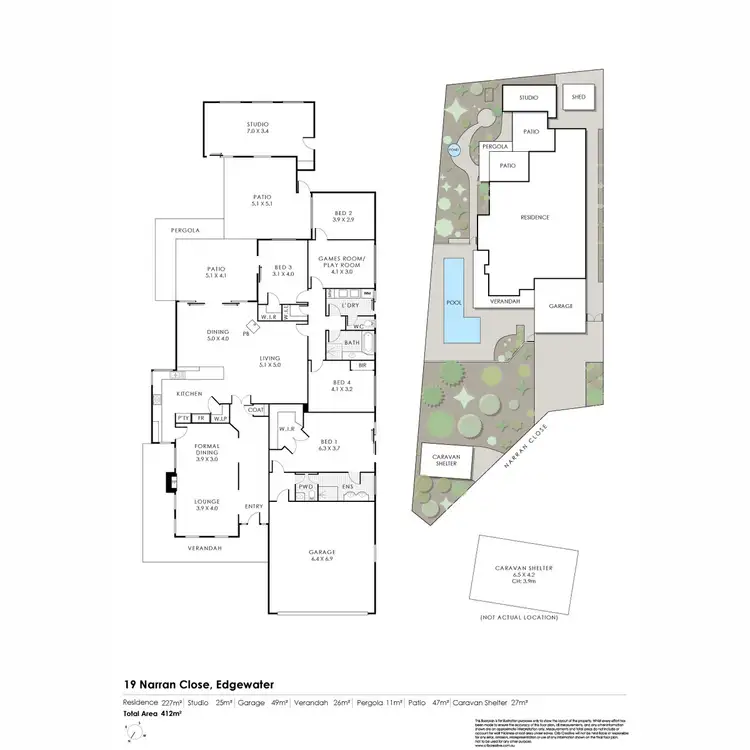 Floorplan of Homely house listing, 19 Narran Close, Edgewater WA 6027
