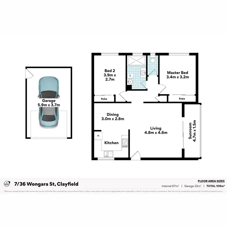 Floorplan of Homely unit listing, 7/36 Wongara Street, Clayfield QLD 4011