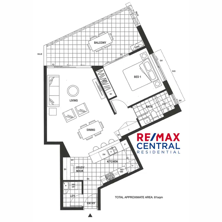 Floorplan of Homely apartment listing, Level 5/50 Connor Street, Kangaroo Point QLD 4169