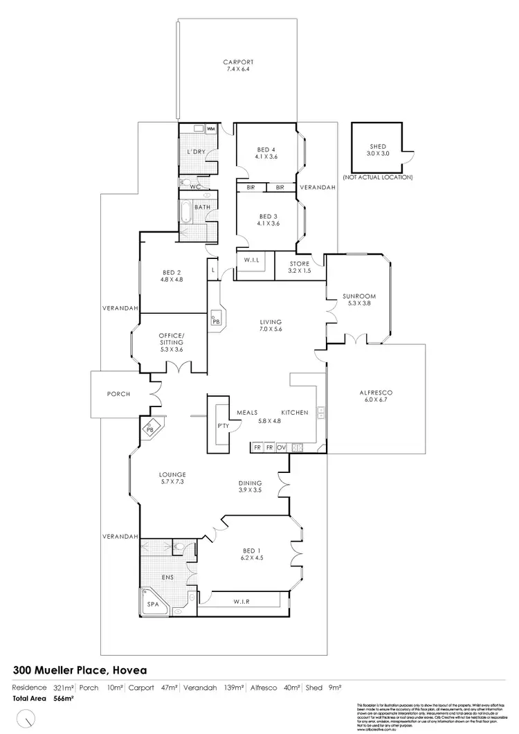 Floorplan of Homely house listing, 300 Mueller Place, Hovea WA 6071