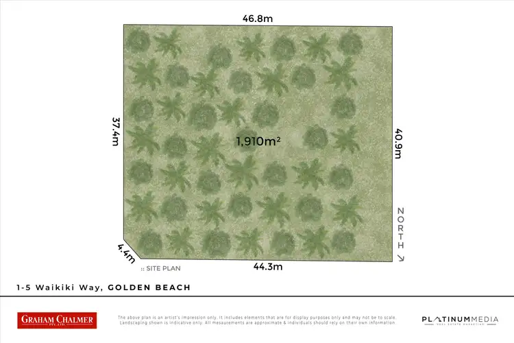 Floorplan of Homely land listing, 1-5 Waikiki Way, Golden Beach VIC 3851