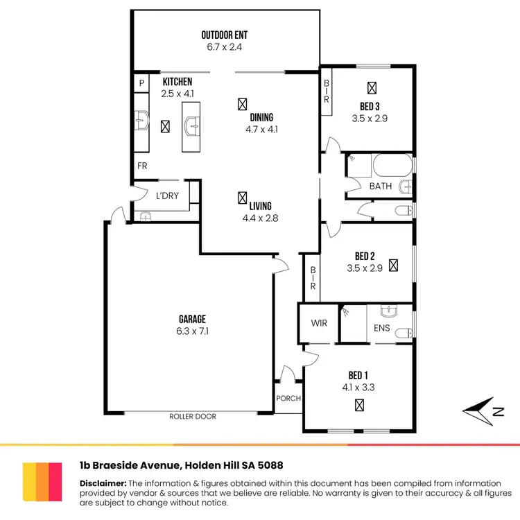 Floorplan of Homely house listing, 1B Braeside Avenue, Holden Hill SA 5088