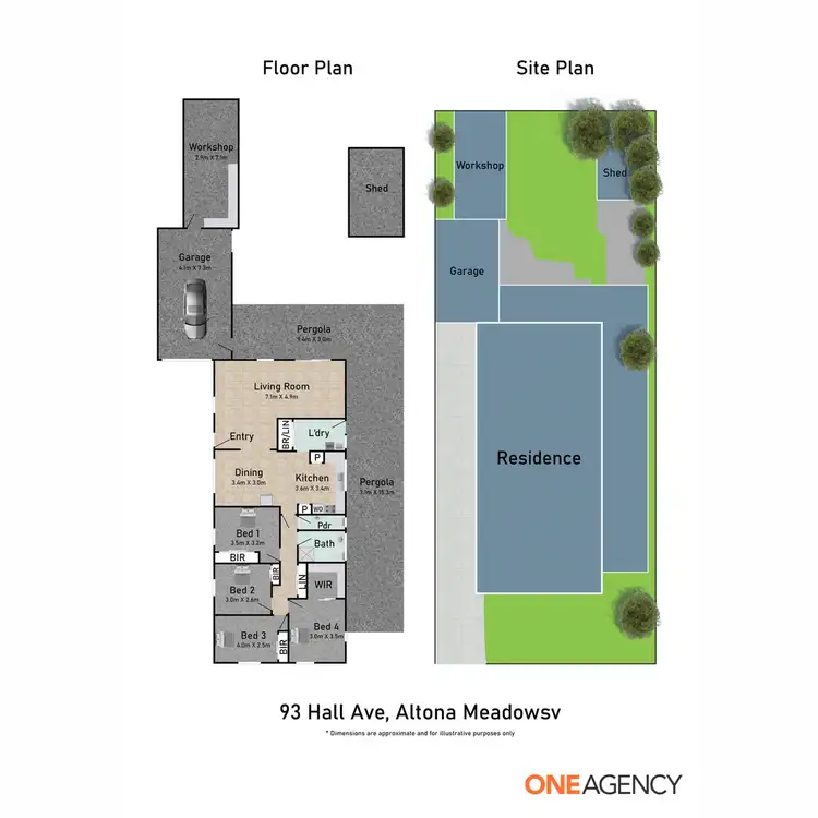 Floorplan of Homely house listing, 93 Hall Avenue, Altona Meadows VIC 3028