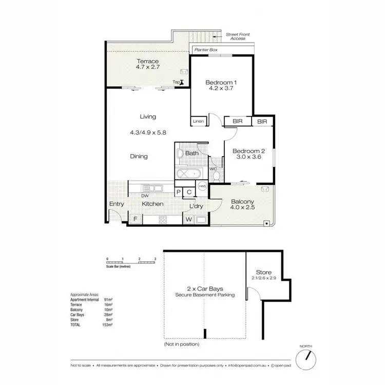 Floorplan of Homely apartment listing, 3/10 Doepel Street, North Fremantle WA 6159