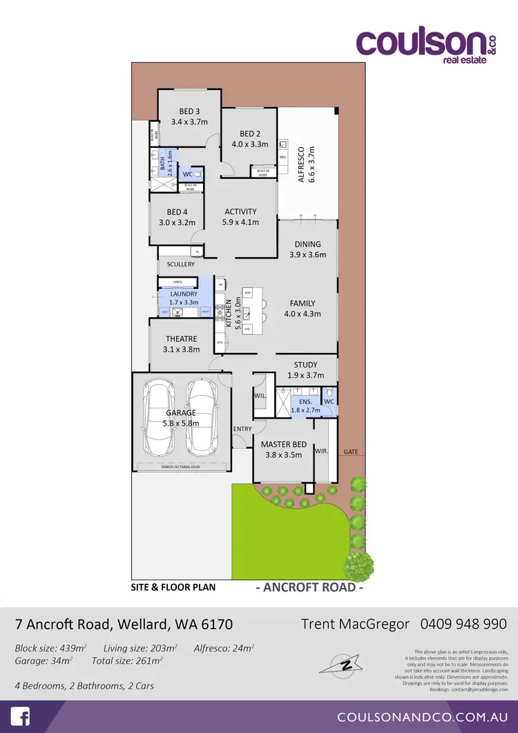 Floorplan of Homely house listing, 7 Ancroft Road, Wellard WA 6170