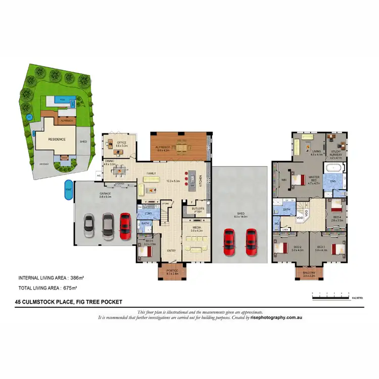 Floorplan of Homely house listing, 45 Culmstock Place, Fig Tree Pocket QLD 4069