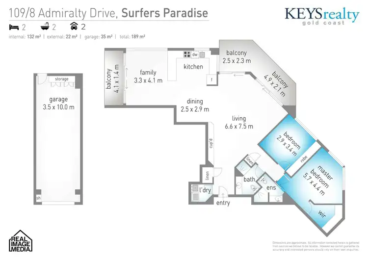 Floorplan of Homely apartment listing, 109/8 Admiralty Drive, Paradise Waters QLD 4217