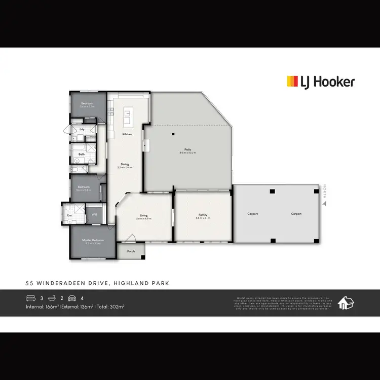 Floorplan of Homely house listing, 55 Winderadeen Drive, Highland Park QLD 4211