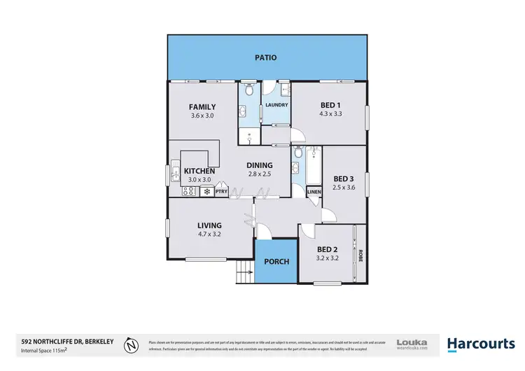 Floorplan of Homely house listing, 592 Northcliffe Drive, Berkeley NSW 2506