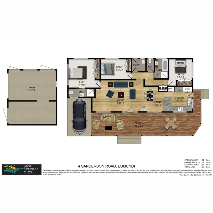 Floorplan of Homely house listing, 4 Sanderson Road, Eumundi QLD 4562