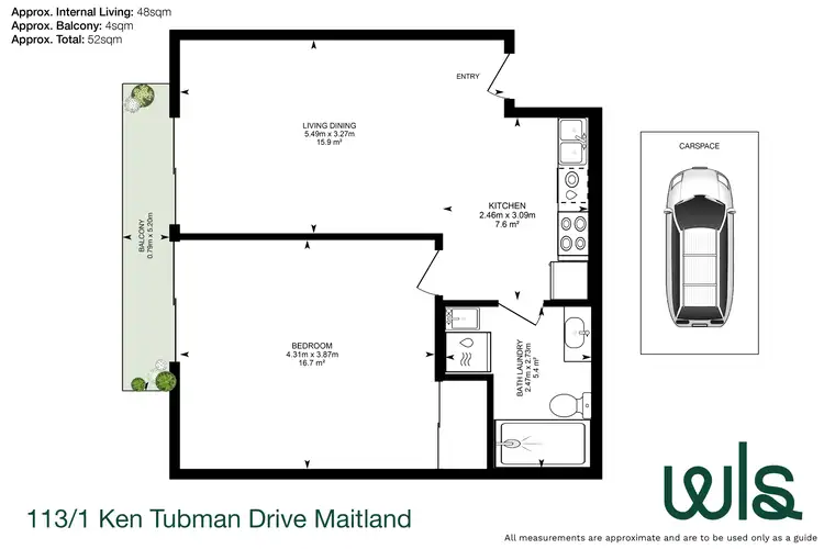 Floorplan of Homely unit listing, 113/1 Ken Tubman Drive, Maitland NSW 2320