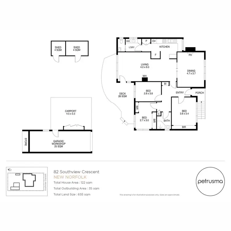 Floorplan of Homely house listing, 82 Southview Crescent, New Norfolk TAS 7140