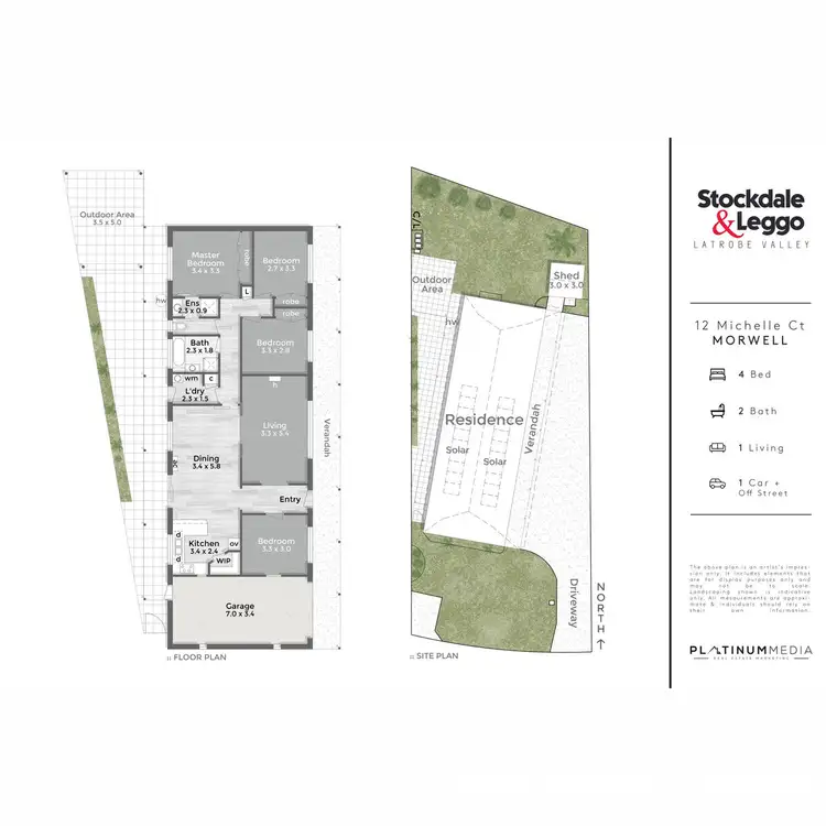 Floorplan of Homely house listing, 12 Michelle Court, Morwell VIC 3840