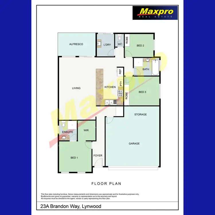 Floorplan of Homely house listing, 23A Brandon Way, Lynwood WA 6147
