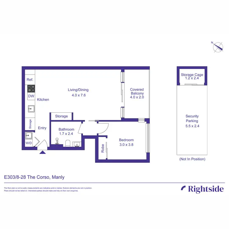 Floorplan of Homely apartment listing, E303/8-28 The Corso, Manly NSW 2095