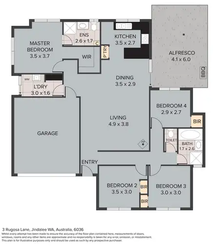 Floorplan of Homely house listing, 3 Rugosa Lane, Jindalee WA 6036