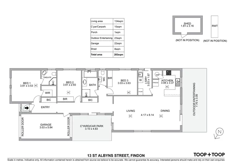 Floorplan of Homely house listing, 13 St Albyns Street, Findon SA 5023