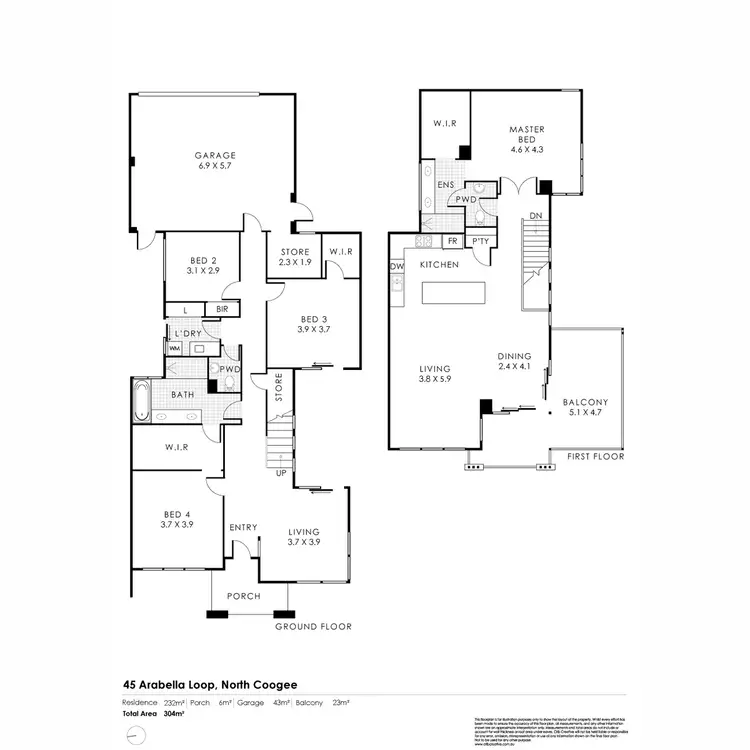 Floorplan of Homely house listing, 45 Arabella Loop, North Coogee WA 6163