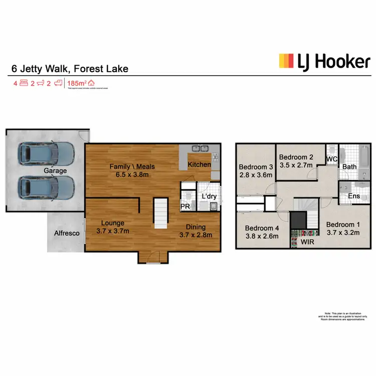 Floorplan of Homely house listing, 6 Jetty Walk, Forest Lake QLD 4078