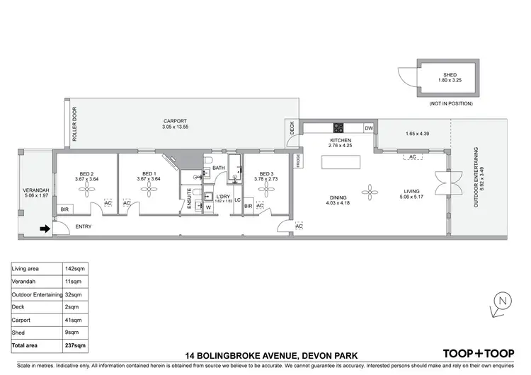 Floorplan of Homely house listing, 14 Bolingbroke Avenue, Devon Park SA 5008