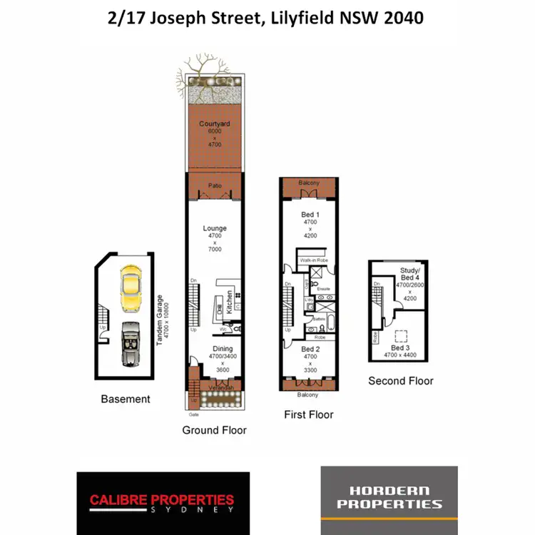 Floorplan of Homely townhouse listing, 2/17 Joseph Street, Lilyfield NSW 2040