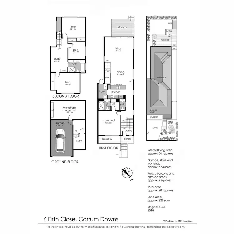 Floorplan of Homely townhouse listing, 6 Firth Close, Carrum Downs VIC 3201