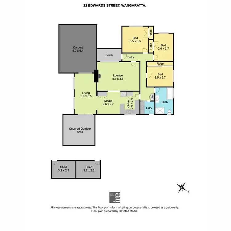 Floorplan of Homely house listing, 22 Edwards Street, Wangaratta VIC 3677
