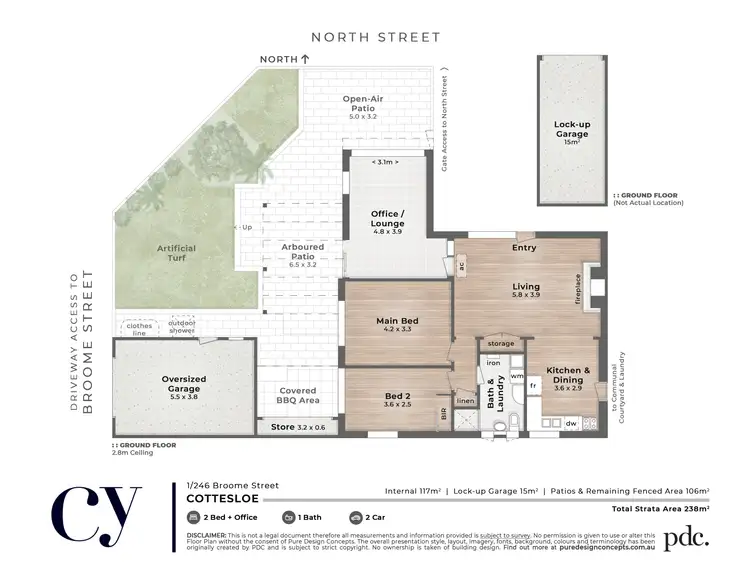 Floorplan of Homely unit listing, 1/246 Broome Street, Cottesloe WA 6011