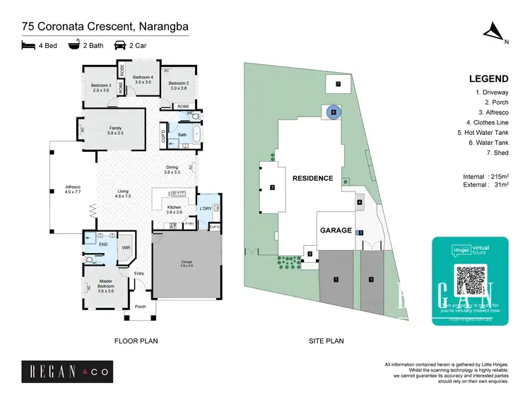 Floorplan of Homely house listing, 75 Coronata Crescent, Narangba QLD 4504